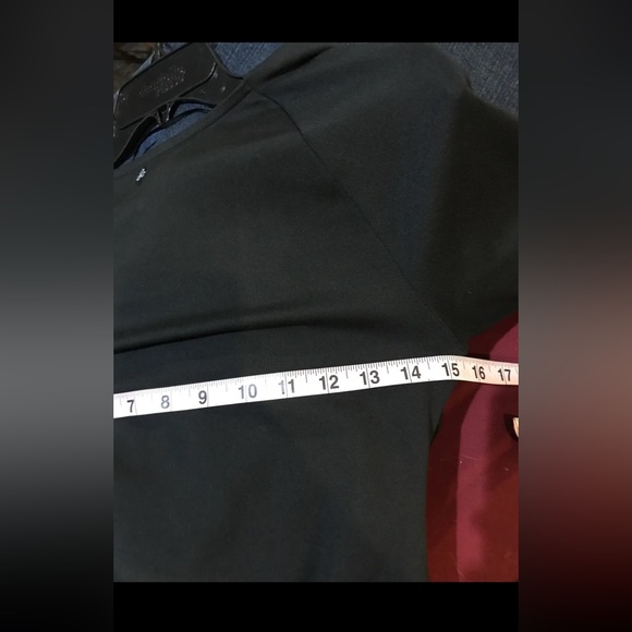 PrAna BLACK DRESS Tally Wrap Front Soft Stretch Comfy Black Midi Spandex MEDIUM - Picture 9 of 9